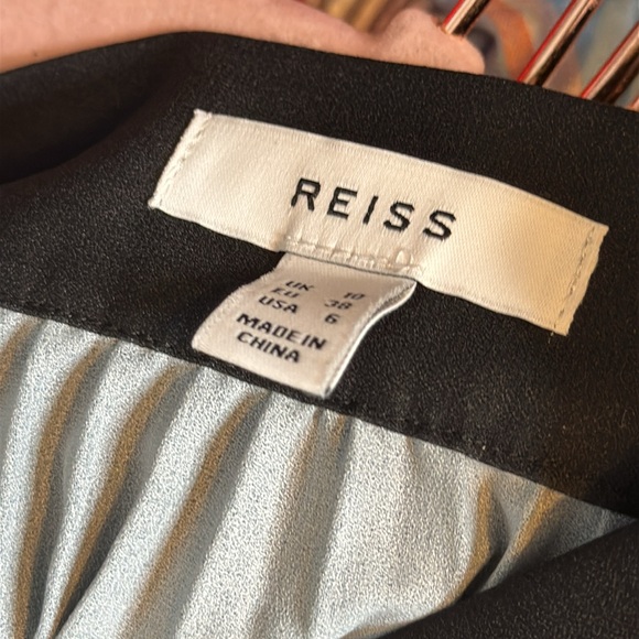 Reiss | NWOT Marie High Rise Pleated Midi Skirt in Black & White Size 6 - Picture 4 of 16